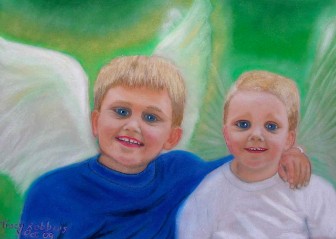 Heavenly Brothers- Personalised  Intuitive Art by Tracy Robbins